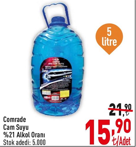 Comrade Cam Suyu 5 litre %21 alkol oranı image