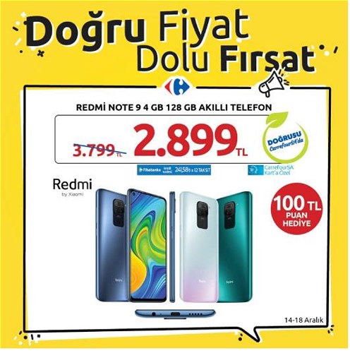 Xiaomi Redmi Note 9 4 GB 128 GB Akıllı Telefon image