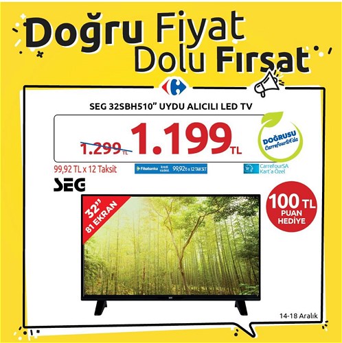 Seg 32SBH510" Uydu Alıcılı Led Tv image
