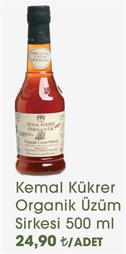 Kemal Kükrer Organik Üzüm Sirkesi 500 ml image