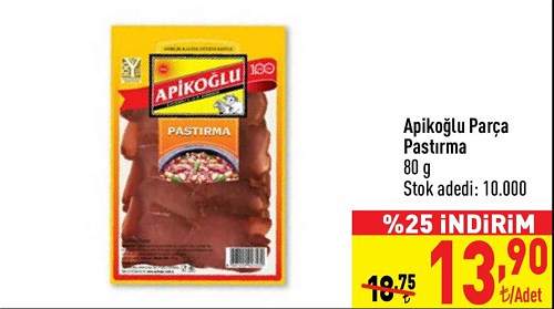 Apikoğlu Parça Pastırma 80 g image