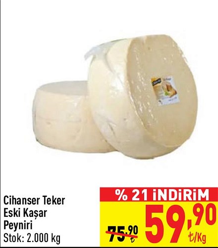 Cihanser Teker Eski Kaşar Peyniri Kg image