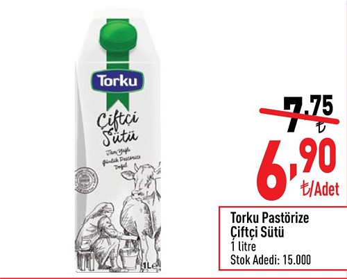 Torku Pastörize Çiftçi Sütü 1 litre image