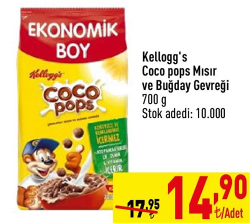 Kellogg's Coco Pops Mısır ve Buğday Gevreği 700 g image