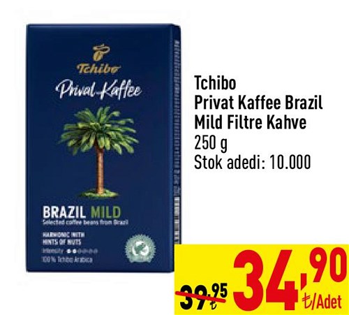 Tchibo Privat Kaffee Brazil Mild Filtre Kahve 250 g image