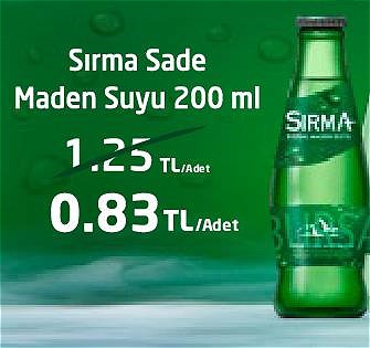 Sırma Sade Maden Suyu 200 ml image