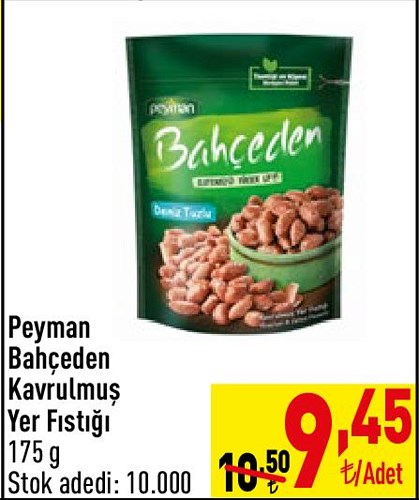 Peyman Bahçeden Kavrulmuş Yer Fıstığı 175 g image