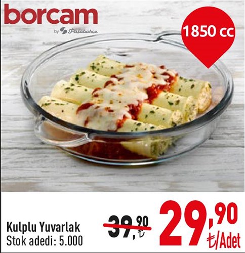 Paşabahçe Borcam Kulplu Yuvarlak 1850 cc image