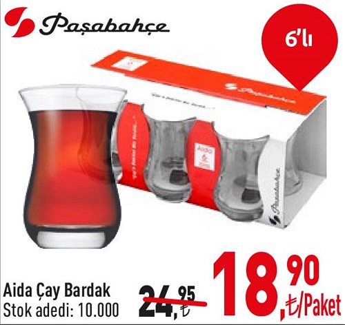 Paşabahçe Aida Çay Bardak 6'lı image