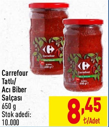 Carrefour Tatlı/Acı Biber Salçası 650 g image