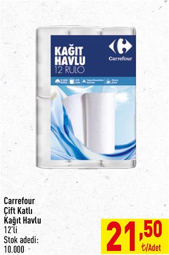 Carrefour Çift Katlı Kağıt Havlu 12'li image