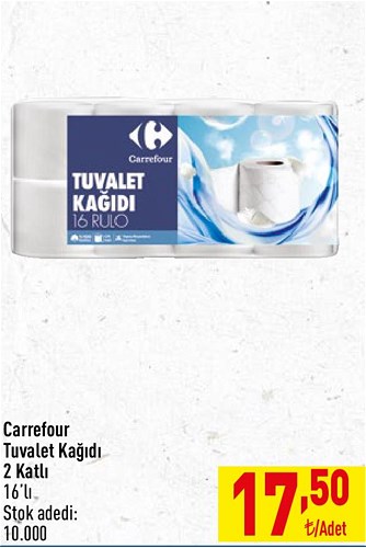 Carrefour Tuvalet Kağıdı 2 Katlı 16'lı image