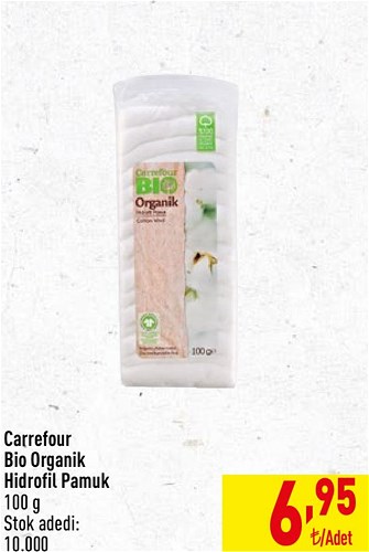 Carrefour Bio Organik Hidrofil Pamuk 100 g image