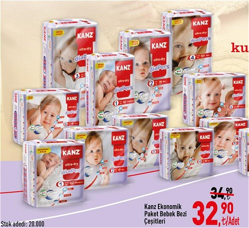 Kanz Ekonomik Paket Bebek Bezi Çeşitleri/Adet image