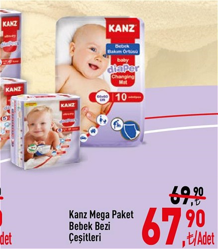 Kanz Mega Paket Bebek Bezi Çeşitleri/Adet image