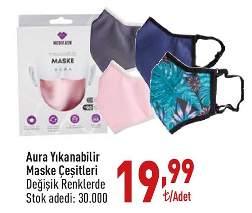 Aura Yıkanabilir Maske Çeşitleri/Adet image