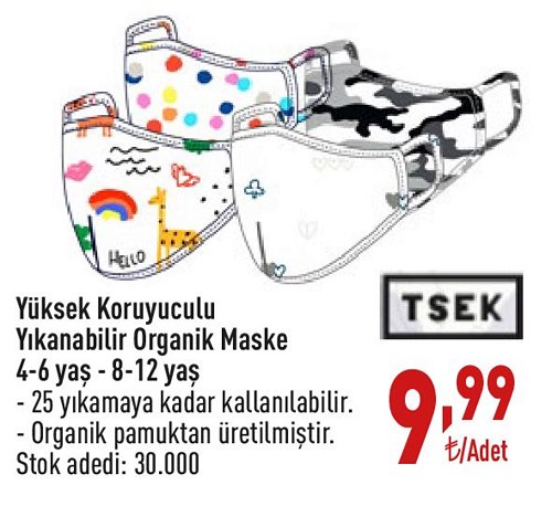 Yüksek Koruyuculu Yıkanabilir Organik Maske image