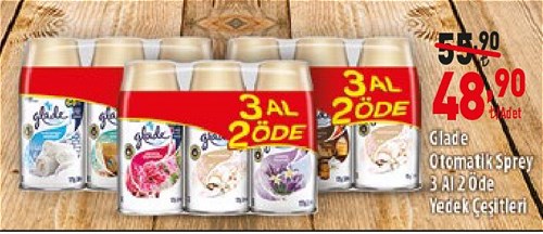 Glade Otomatik Sprey 3 Al 2 Öde Yedek Çeşitleri/Adet image