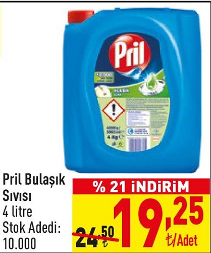 Pril Bulaşık Sıvısı 4 l image