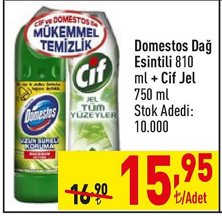 Domestos Dağ Esintisi 810 ml+Cif Jel 750 ml image