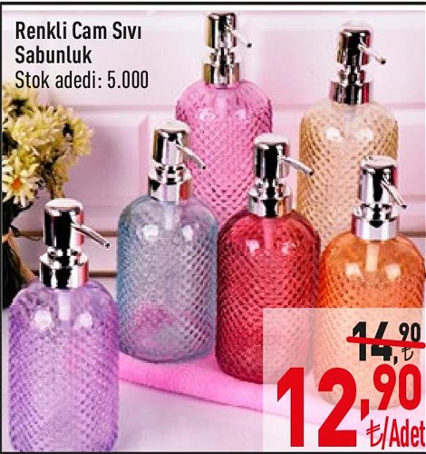 Renkli Cam Sıvı Sabunluk image