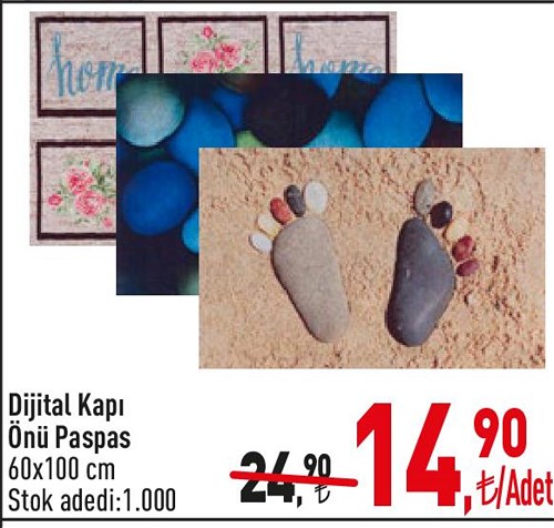 Dijital Kapı Önü Paspas 60x100 cm image