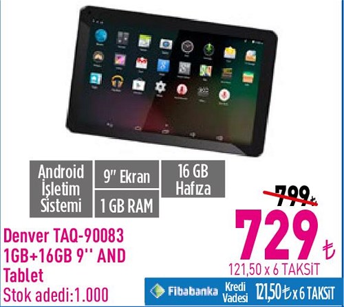 Denver TAQ-90083 1 GB+16 GB 9" And Tablet image