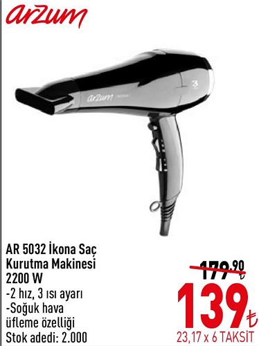 Arzum AR 5032 İkona Saç Kurutma Makinesi 2200 W image