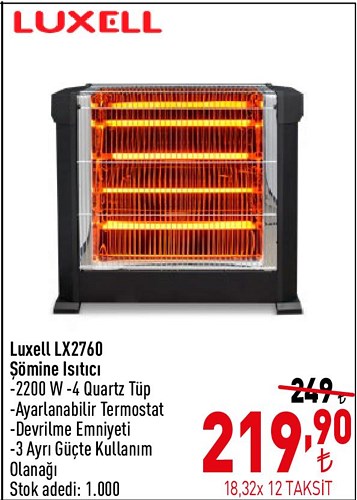 Luxell LX2760 Şömine Isıtıcı 2200 W image