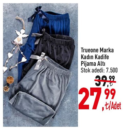 Trueone Kadın Kadife Pijama Altı image