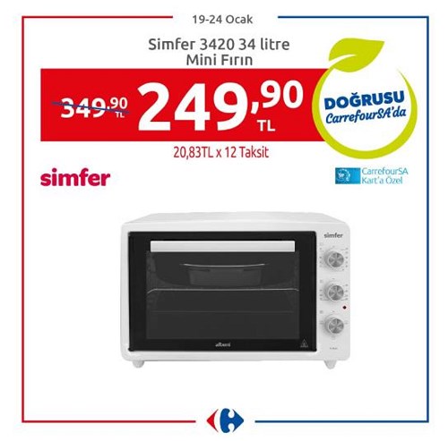 Simfer 3420 34 litre Mini Fırın image