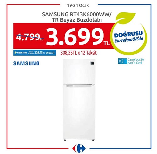 Samsung RT43K6000WW/TR Beyaz Buzdolabı image