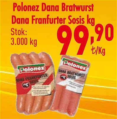 Polonez Dana Bratwurst / Dana Franfurter Sosis Kg image