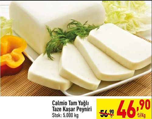 Calmio Tam Yağlı Taze Kaşar Peyniri Kg image