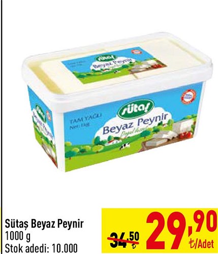 Sütaş Beyaz Peynir 1000 g image