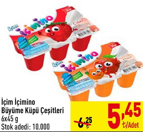 İçim İçimino Büyüme Küpü Çeşitleri 6x45 g image