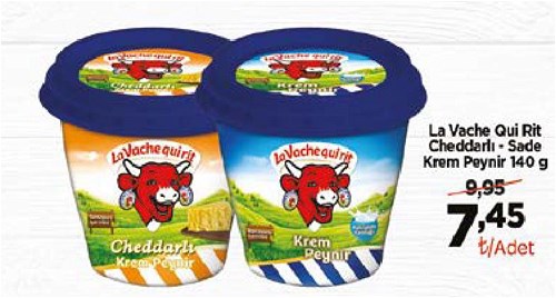 La Vache Qui Rit Cheddarlı-Sade Krem Peynir 140 g image