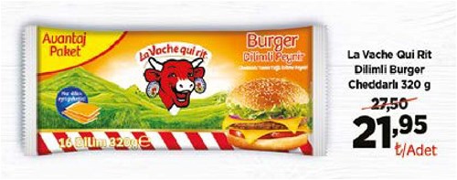 La Vache Qui Rit Dilimli Burger Cheddarlı 320 g image