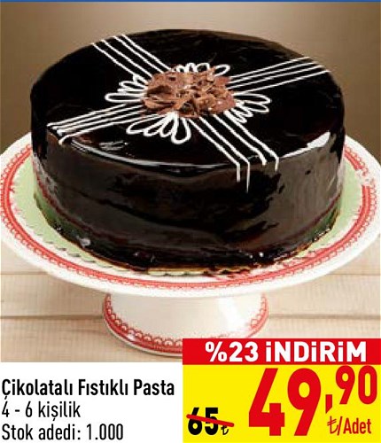 Çikolatalı Fıstıklı Pasta 4-6 Kişilik Adet image