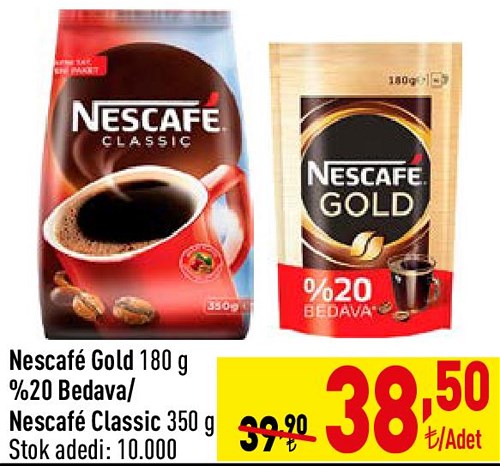 Nescafe Gold 180 g %20 Bedava/Nescafe Classic 350 g image