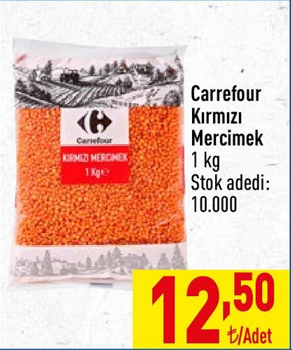 Carrefour Kırmızı Mercimek 1 kg image