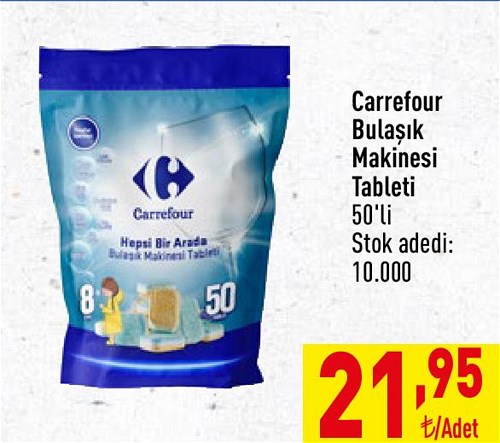 Carrefour Bulaşık Makinesi Tableti 50'li image