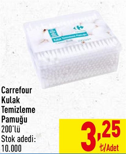 Carrefour Kulak Temizleme Pamuğu 200'lü image