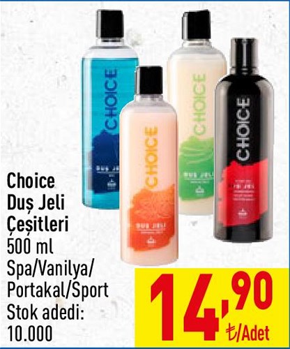 Choice Duş jeli Çeşitleri 500 ml image