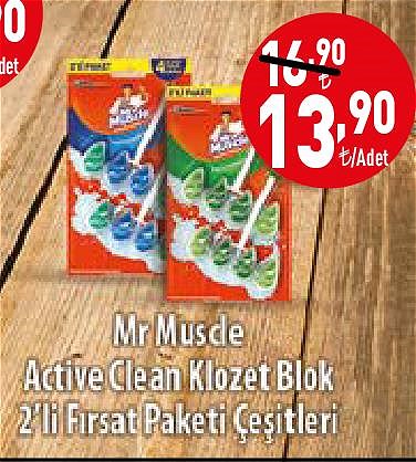 Mr Muscle Active Clean Klozet Blok 2'li Fırsat Paketi Çeşitleri image