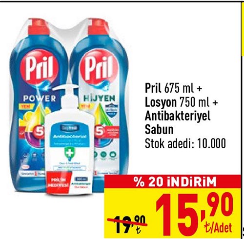 Pril 675 ml+Losyon 750 ml+Antibakteriyel Sabun image