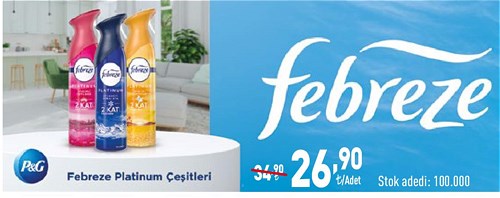 Febreze Platinum Çeşitleri/Adet image