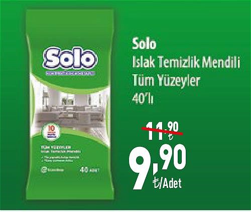 Solo Islak Temizlik Mendili Tüm Yüzeyler 40'lı image