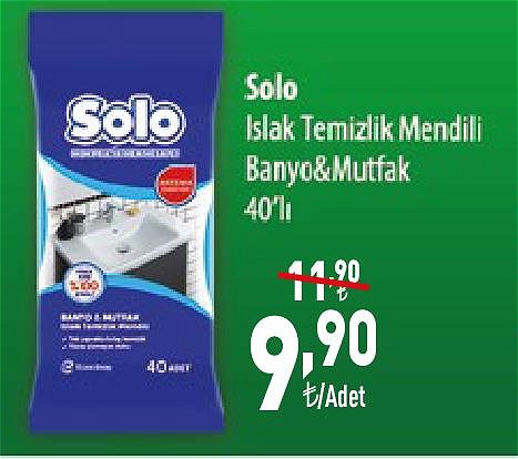 Solo Islak Temizlik Mendili Banyo&Mutfak 40'lı image