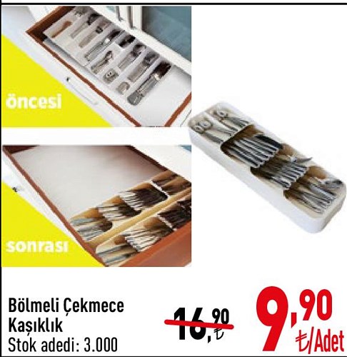 Bölmeli Çekmece Kaşıklık image